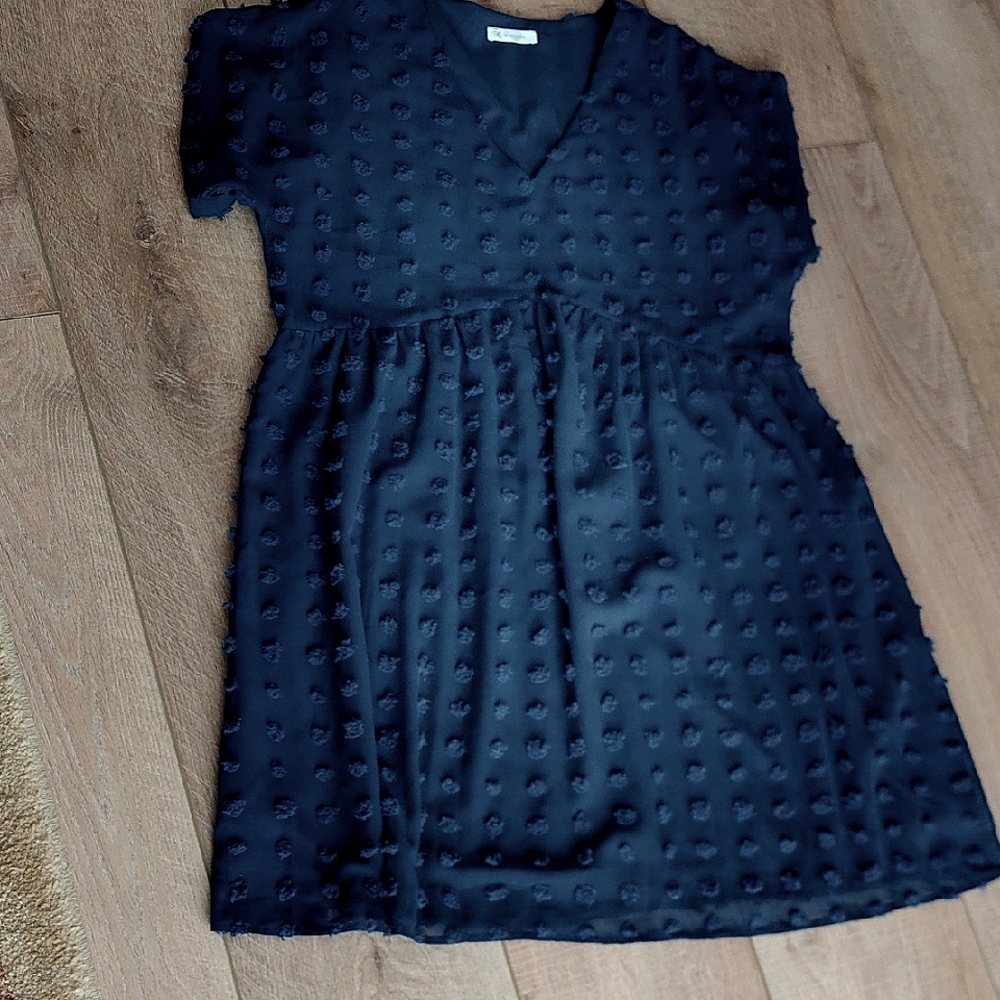 Women's Size L Kirundo Dark Navy Blue Empire Waist Dress